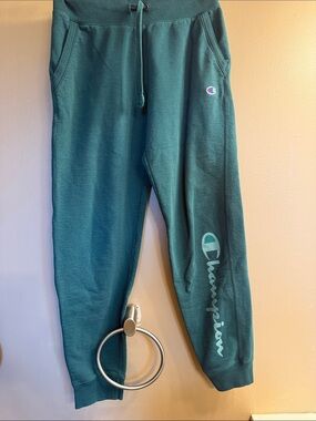 Champion Kids Teal Green Logo Jogger Sweatpants